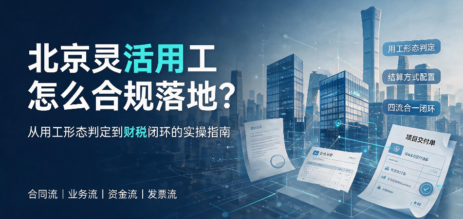 北京灵活用工怎么合规落地？从用工形态判定到财税闭环的实操指南