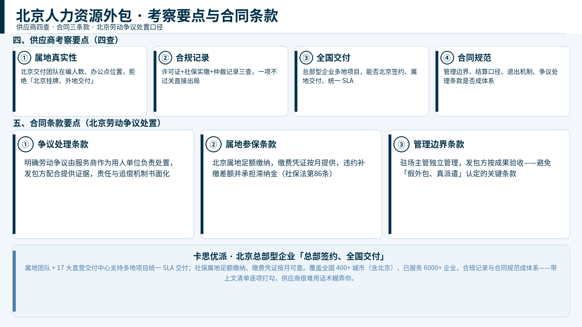 北京人力资源外包考察与合同